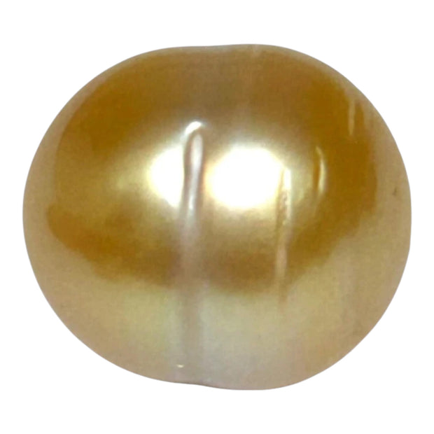Radiant Oval 12.7 x 15.1mm 18.8 Carats Deep Gold South Sea Pearl