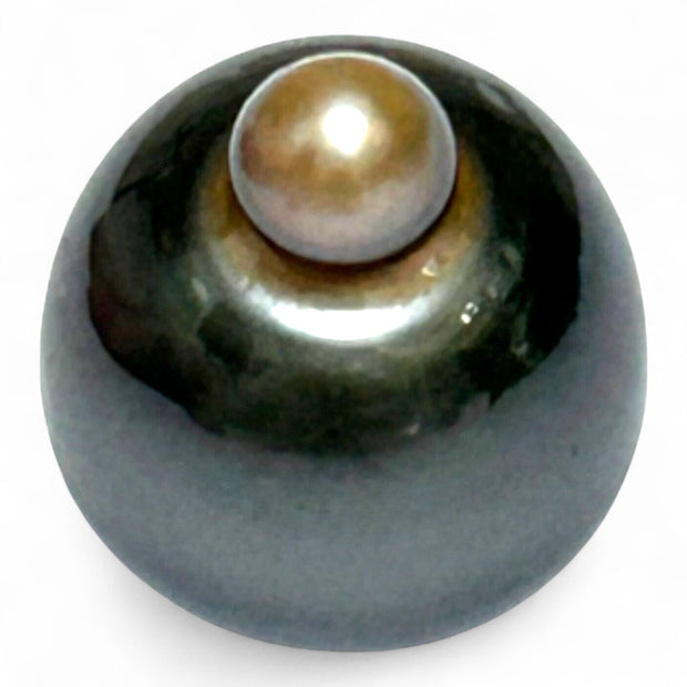 Huge 13 x 16mm 15.8 Carats Tahitian Peacock Black Green Loose Pearl