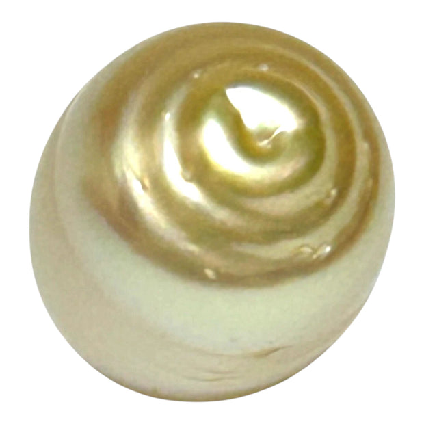 Oval Baroque 12.8 x 16.3mm Natural Gold Philippines South Sea Pearl