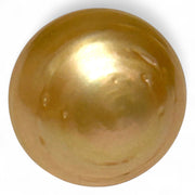 Enormous 14.9 x 15.2mm 23.5 Carat Deep Gold Philippines South Sea Pearl