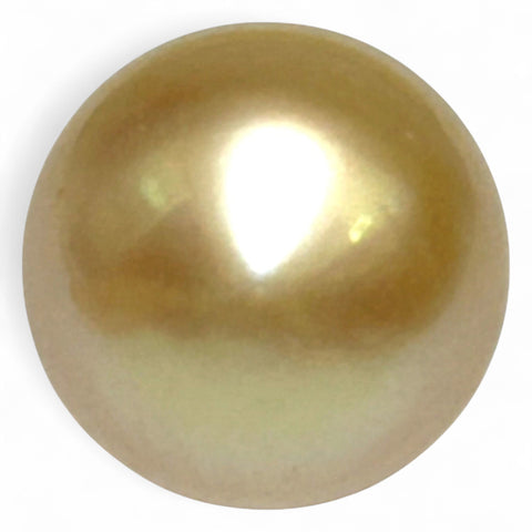 Oval Drop 16.1 x 16.4mm 29.2 Carats Rich Gold South Sea Pearl Loose