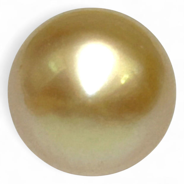 Oval Drop 16.1 x 16.4mm 29.2 Carats Rich Gold South Sea Pearl Loose