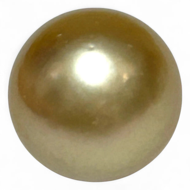 14.8 x 16.4mm 25.8 Carats Rich Gold South Sea Pearl Un-Drilled