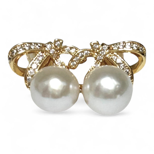 5A Gradings 10.5mm White Round Edison Cultured Pearl Dangle Earrings