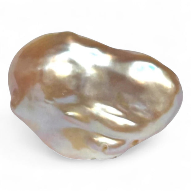 RARE Un-Drilled 16.9 x 13.6 x 25.8mm Keshi Purple Rose Pink Pearl