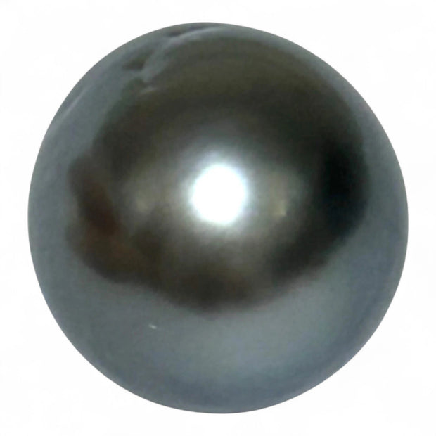 Barque 13.9 Carat 13.4 x 16.4mm Tahitian Sea Middle Gray Pearl Loose