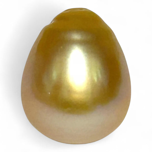 Giant 19.7 Carat 13.2 x 16.2mm Rich Gold Philippines South Sea Pearl