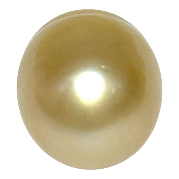 Oval Baroque 12.8 x 16.3mm Natural Gold Philippines South Sea Pearl