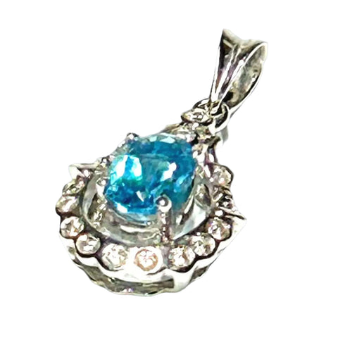 Marvelous Oval 5 x 7mm London Blue Topaz 925 Sterling Silver Pendant