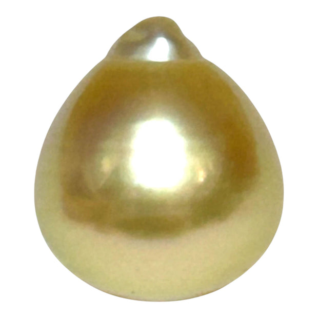 Teardrop 12.2 x 13.8mm 14.6 Carat Gold Philippines South Sea Pearl