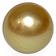 Large 14.2 x 15.6mm 21.7 Carats Deep Gold Philippines South Sea Pearl