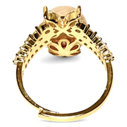 Cocktail 10-10.5mm Peach Pink Edison Round Pearl Ring Size 6.5
