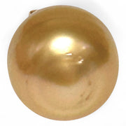 Oval 12 x 12.5mm Natural Rich Gold Philippines South Sea Pearl Pendant