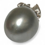 Radiant 12.4 x 15mm Tahitian South Sea Peacock Gray-Green Pearl Pendant