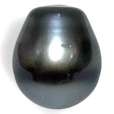 Elegant 12.7 x 14.8mm 18.5 Carat Tahitian Pearl –Peacock Gray Oval