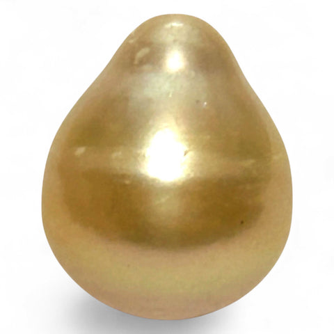 High Quality 14.4 x 17.4mm 23.3 Carat Natural Golden South Sea Pearl