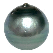 Round 15mm 24.8 Carat Tahitian Sea Natural Gray Blue Pearl Un-Drilled