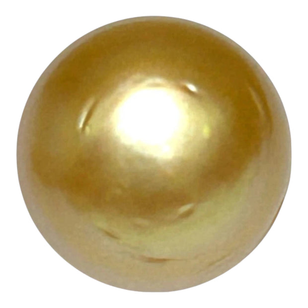 Radiant Oval 12.7 x 15.1mm 18.8 Carats Deep Gold South Sea Pearl