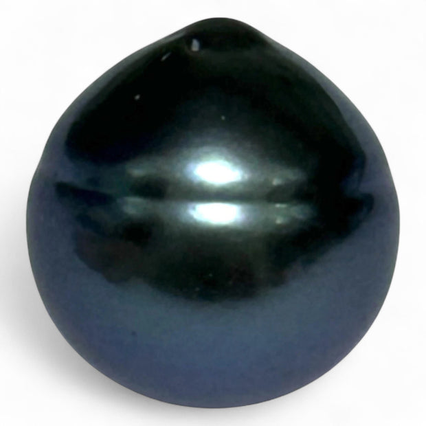 Giant 14.9 x 15.7mm 24 Carat Tahitian Peacock Black Blue Pearl Loose