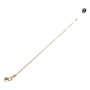 925 Sterling Silver Chain Edison Black Blue Pearl 15 - 20 in Adjustable