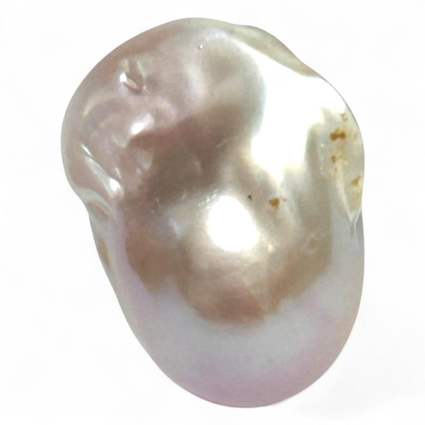 Ornate 16.7 x 13.6 x 26mm KeshI Purple Rose Gold Rainbow Pearl