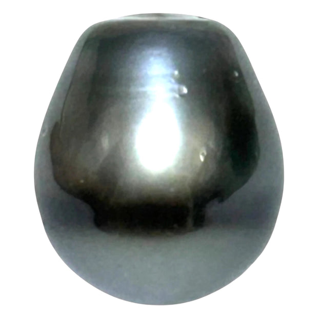 Elegant 12.7 x 14.8mm 18.5 Carat Tahitian Pearl –Peacock Gray Oval