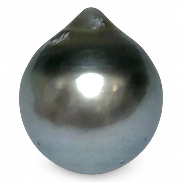 Huge 16.8 Carat 12.9 x 14.9mm Tahitian Peacock Black Green Pearl Loose