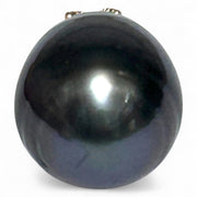 Huge 12.2 x 15.5mm Tahitian Sea Peacock Black Green Pearl Pendant