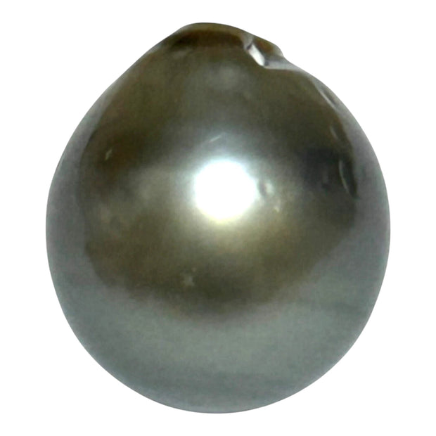 Peacock Middle Gray 13.9x 15.5mm 21 Carats Tahitian South Sea Pearl