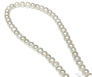 5A Superb 7.5 - 8.5mm White Cultured Pearl 16" Strand - Necklace