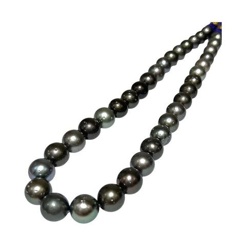Tahitian Sea 10.3 - 12mm 36 pcs Multi Peacock Color Pearl 16" Strand