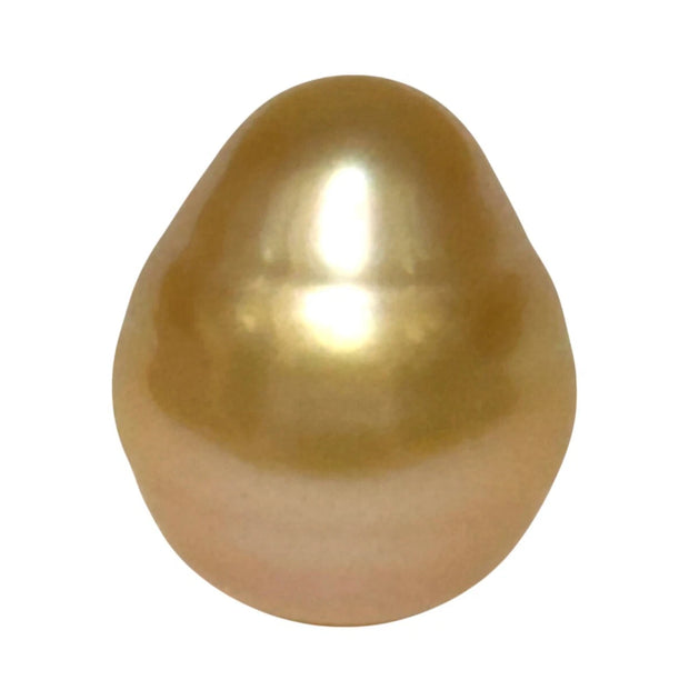 Refined 18.5ct 13.4x15.7mm Philippine South Sea Golen Oval Pearl