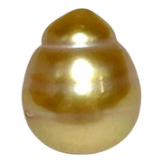 Lustrous Oval 12.8 x 15.2mm Deep Gold Philippines South Sea Pearl